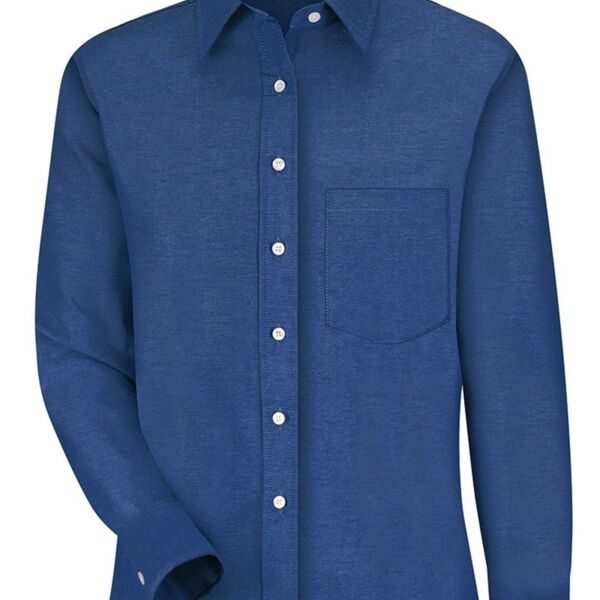 Women's Extended Sizes Oxford Dress Shirt Thumbnail